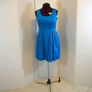 Dana Buchman Basic blue fit and flare dress